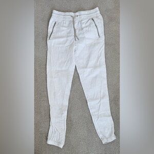 Athleta Cabo Linen Joggers Micro Cheetah Print Size 4T 4 Tall